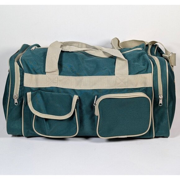 Vintage WGA Evans Scholars Par Club Golf Canvas Duffle Bag Green 1899 Gold Logo - Picture 3 of 6